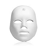 Diseño apropiado: 86 cuentas de lámpara LED de mascarilla y los 5 niveles de luz de intensidad ajustable pueden transmitir la energía a su piel facial en general, la almohadilla de sílice incorporada puede proteger sus ojos de lesiones del ligero.