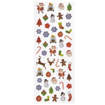 Autocollants époxy de Noël pour étiquettes cadeaux et cartes de voeux faites main x52