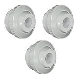 Zwelocy SP1419D Directional Flow Inlet Fitting – 3/4" Adjustable Hydrostream Return Jet with 1-1/2" MIP Thread – Compatible with Pool, Spa, Inground/Above Ground Systems – White(3-Pack)