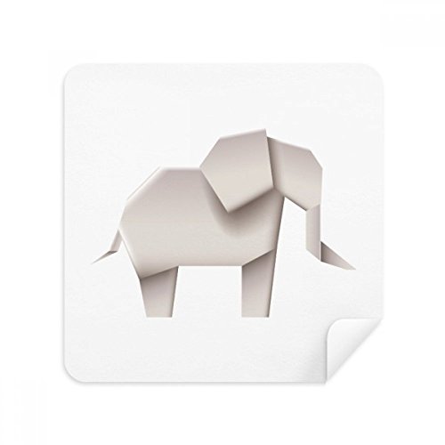 Chiffon de nettoyage éléphant origami en suède pour lunettes et écrans x2