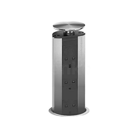 EVOline Port 3fold Stainless Steel Pop-up Power Cover