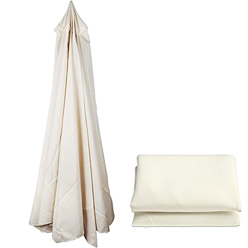 matago Sonnenschirm Die Ersatzbespannung Ersatzschirmbespannung Ersatz Für 3m Schirm 8-armigen Sonnenschirm Ampelschirm(Color:Weiß)