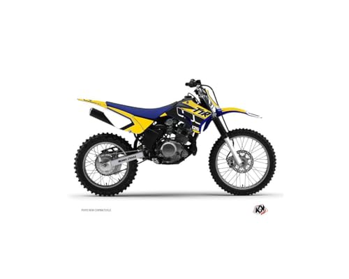 Kit deco Yamaha TTR 125 jaune style vintage pour restauration moto cross