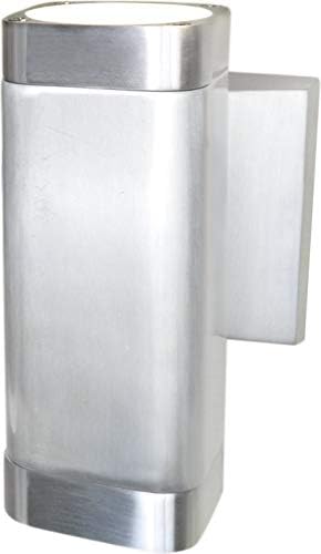 Maxim 86109AL Lightray Aluminum Rounder Corner Cubic LED Outdoor Wall Sconce, 2-Light 9 Total Watts, 7"H x 4"W, Brushed Aluminum