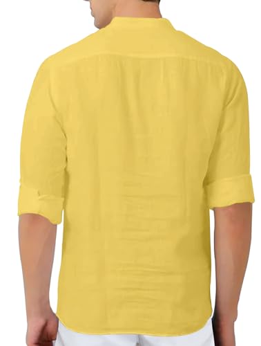 Image of Men's Kurta || Chinese Collar Long Sleeves || Straight Hip Length Kurtas || Short Kurta for Men || for Festival || Function || Occasion Wear Fancy Kurta for || Best Gifts for Men