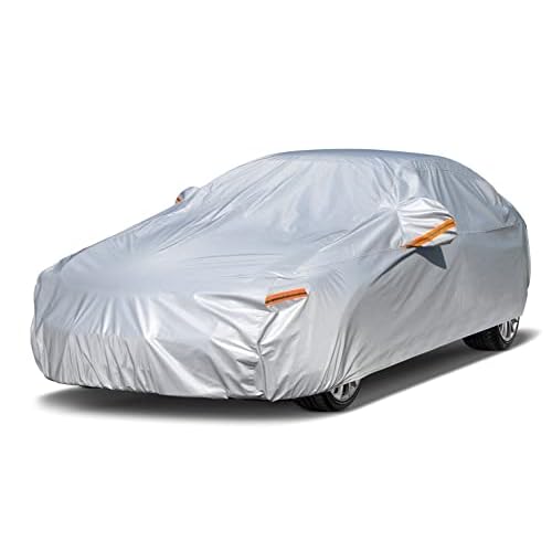 Kayme Hail Protector Car Cover，Anti Hail Thickened Multi-Layered EVA Car Cover Waterproof Sun UV Rain Snow All Weather, Outdoor Hail Protection Cover, Fit Sedan/Coupe-Length (176 to 185 Inch