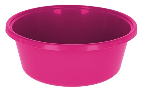 Kerbl Futterschale, Futterschüssel, pink, Ø31,5cm x 12,5cm, 6l, Kunststoff, Pferde, Kälber, schlagzäh, temperaturbeständig