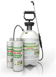 LawnLift Grass Painting Kit- Includes Professional 1 Gallon Sprayer & 64oz. (Gren) Ultra Concentrated Grass Paint Bottle = up to 5 Gallons Usable Product & Covers *up to 2000 Sq Ft. *Coverage Depends