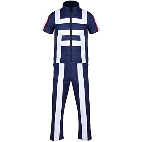 MHA Manga One for All Carnival Costume 3D Print Uniform School Sports Cosplay Christmas Halloween for Men Women Boys Girls (L, Blue) Cover