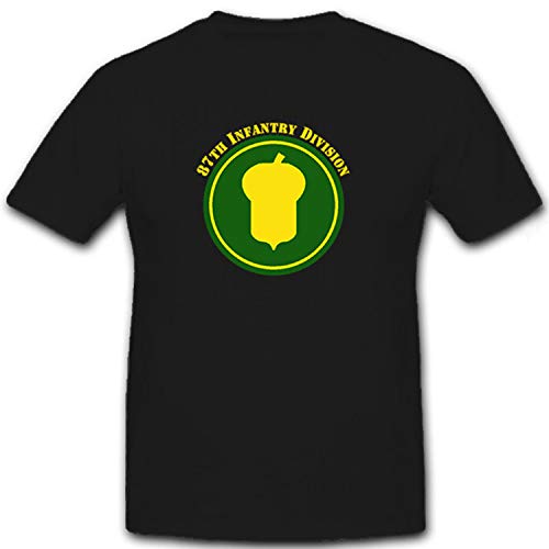 T-shirt américain 87th Infantry Division noir grande taille 5XL