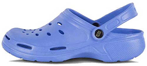 Work Team Zueco Sanitario EVA Unisex, Ultraligero, ergonómico. Anatómico, con Cámara ortopédica, Suave para los pies. Unisex Celeste 37