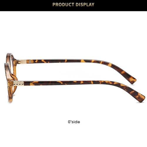 Image of Blue Light Blocking Glasses for Women Men Retro Oval Glasses Frame for Small Faces Anti Eye Strain Computer Nerd Eyewear8058 Tortoise