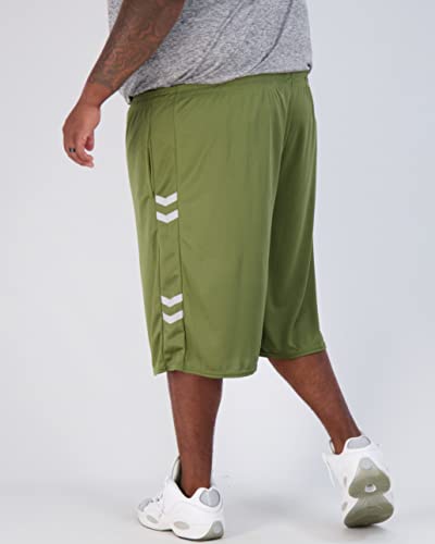 Image of Real Essentials Men's Big & Tall 3-Pack Dry Fit & Mesh Active Athletic Perfomance Shorts (3X-5X)