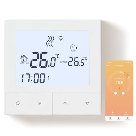 Beok Thermostat Fussbodenheizung Wasser, Tuya Smart WiFi Raumthermostat Fußbodenheizung Programmierbar Heizungsthermostat Digital Wandthermostat Kompatibel Alexa, Google Home, 3A TDS72WIFI-WP Weiß