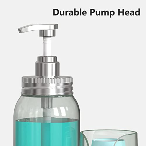 Luvan 25Oz Mouthwash Dispenser For Bathroom, Plastic Mouthwash Dispenser With Cup Holder, Clear Blue Mouth Wash Pump Bottle With 8 Paper Cups, For Guest Bathroom, Lavatory, Cupboard, Countertop #TOP6