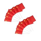 HOLIDYOYO 中国ミニ旗 プラスチック製ミニフラッグ 中国国旗 手持ちスティックフラッグ パレードやスポーツイベント用 無毒摩耗に強い装飾用