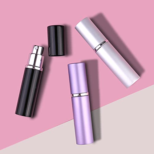 Image of Travel Perfume Bottle Refillable Mini, Atomizer Sprayer for Cologne Men, Travel Size Perfume Refill Bottle Portable (A - 6ml (Dark Blue+Coffee+Black))