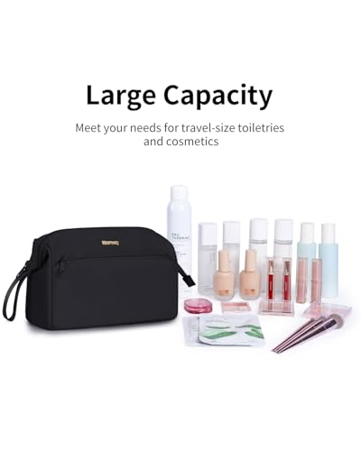 Image of Narwey Travel Makeup Bag Toiletry Bag, Large Cosmetic Bag for Women Girls