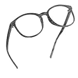 LifeArt Round Blue Light Blocking Glasses, Computer Glasses, Gaming Glasses, TV Glasses for Women Men (Wood, 1.50 Magnification)