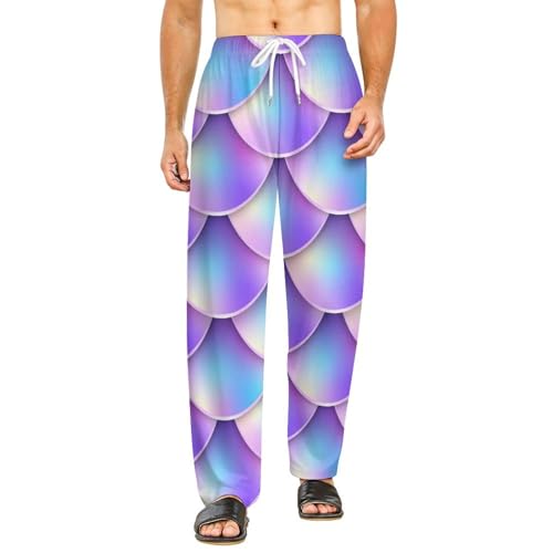 Bas de pyjama femme long pourpre S, pantalon de détente sirène aux finitions soignées