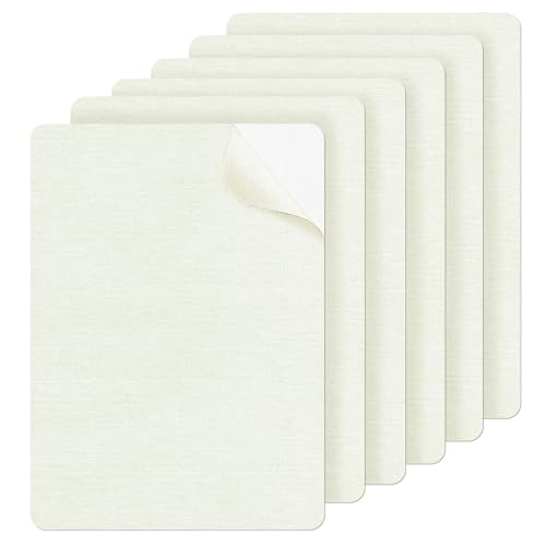 SAIIURV 6 Stück Flicken Selbstklebend Stoff, Wasserdicht Flicken Patches, für die Reparatur von Kleidung, Sofas, Vorhang, Leinen-Kissen, Zelt (Beige)