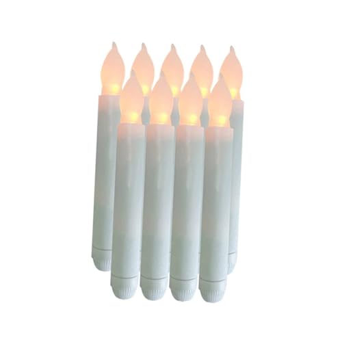 Velas sin llama de diseño delgado con luz led cálida electrónica OUNONA pack de 12 unidades