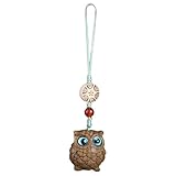 Démarquez-vous avec style : Exprimez le charme du vieux monde avec pendentif de sac, porte-clés, poupées avec cette sangle de téléphone unique présentant une fusion de motifs inspirés des hiboux et de bois de santal vert respectueux de l'environnement.