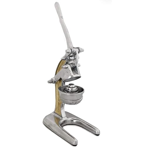 Artisan Cast Aluminum Professional Grade Manual Hand Press Juicer Perfect for Orange, Grapefruit, and Large Citrus Fruits Morning Drinks, Cocktails, or Cooking by Verve CULTURE - Gold - Large 14x9x17