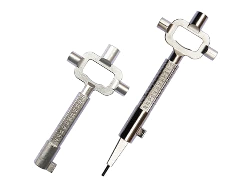 Anlising 2PCS Llave de Construcción Universal, Llaves Universales de Construcción de Aleación de Zinc,Llave Allen Multifuncional,Llave de Leva Cerrajero,Llave de Arquitecto,para la Medición del Ángulo