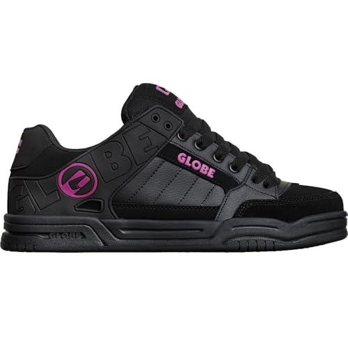 Globe Men's Tilt Skate Shoe, Black/Black/Pink, 11