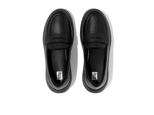 Image of FitFlop Allegro Fringe Buckled Leather Loafers