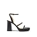 DREAM PAIRS Women's Platform Strappy Heels Open Toe Ankle Strap Square Party Sandals Y2K Dress Shoes,Size 7.5,Black,SDHS2346W