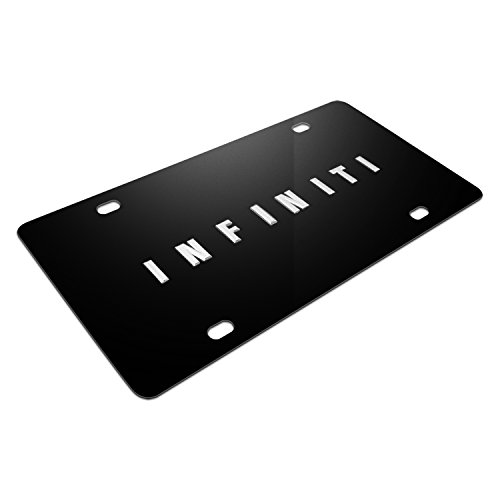 Ipick Image - 3D Logo On Black Stainless Steel License Plate For Infiniti #TOP1