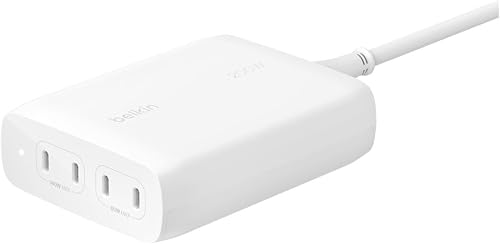 Belkin BoostCharge Pro 4-Port USB-C GaN Wall Charger, 200W Multi-Port Charger w/USB-C PD 3.1 Fast Charge + 1.5m Power Cord for MacBook Pro, iPhone 15 Series, iPad Pro, Galaxy S24, Google Pixel & More