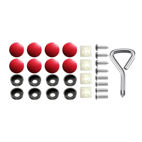 Mounting Screws License Holder Screws with Caps Car Number Plate Frame Holder Mounting Fastener Screws & Covers Caps Set
