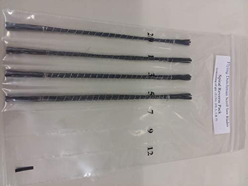 4 Dozen Spiral Reverse Flying Dutchman Scroll Saw Blades Variety Intro Pack