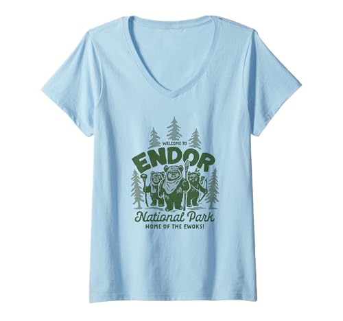 T-shirt Star Wars col V Endor National Park Ewoks pour homme et femme