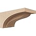Ekena Millwork 4"W x 8"D x 4"H Series 3 Wide Helena Rough Cedar Woodgrain TimberThane Corbel, Primed Tan