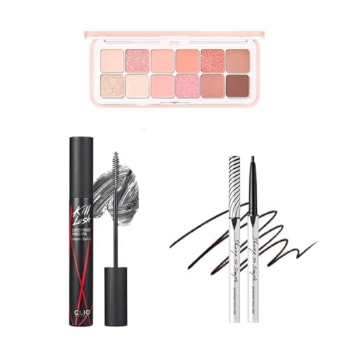 Image of CLIO [Bundle] Red Carpet Glam Eye Makeup Set: Kill Lash Superproof Mascara, Sharp So Simple Eyeliner & Pro Eye Palette Air Bundle