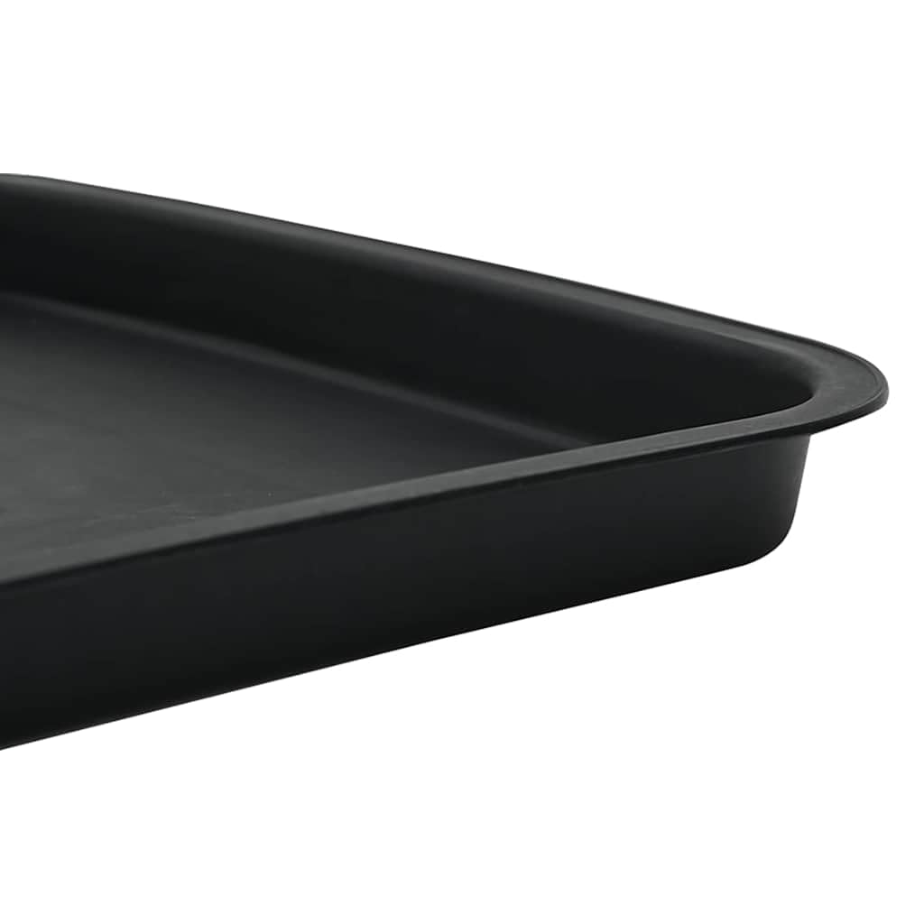 Quadratisches Blumentablett 6er Set Schwarz 36 x 36 x 2,5 cm langlebig wetterfest für Balkon Garten Terrasse Indoor Outdoor Pflanzenpflege