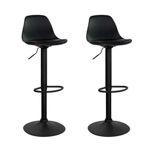 Vaukura Juego de 2 Taburetes de Bar Regulables