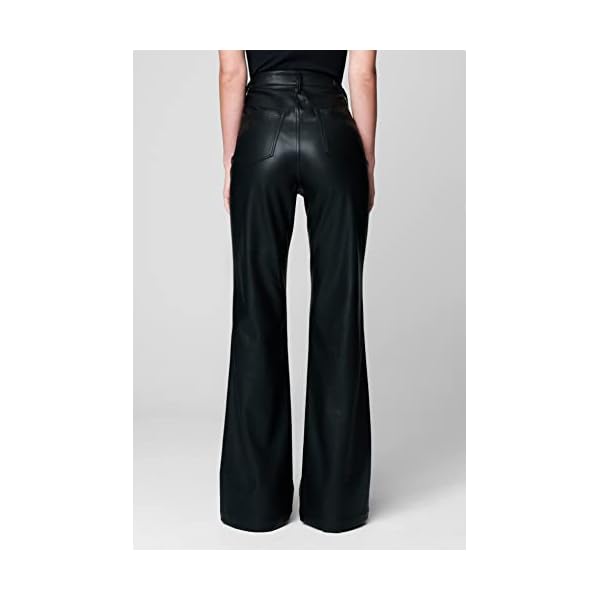 [BLANKNYC] Womens Luxury Clothing Vegan Leather High Rise Wide Leg Pant, Comfortable & Stylish - Image 4