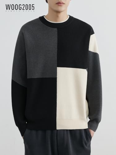 Mens Crew Neck Sweater Men's Autumn and Winter Tops Sweater2