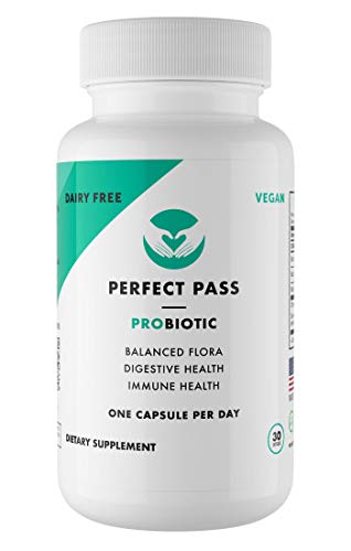 Perfect Pass Probiotic Bacillus Spore Human Strain 30 Capsules - All Natural Vegetarian 100% Stomach Acid Survival