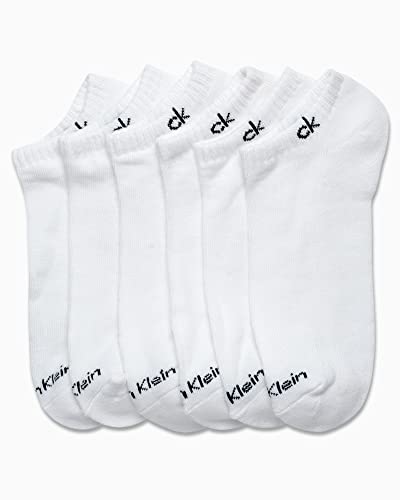 Image of Calvin Klein Mens No Show Socks - 6 Pack Soft Cotton Blend Cushioned Athletic Low Cut Socks for Men for Sports and Running