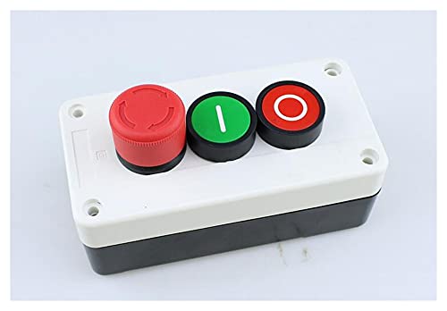 Arrêt d'urgence AMSH bouton poussoir rouge vert 600V 10A I-O pour tableau électrique de sécurité