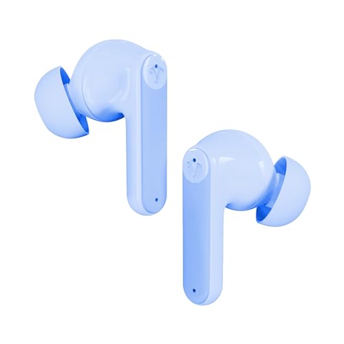 Image of Soundwave A1 Plus (2025 Edition) Active Noise Cancelling Earbuds, 6 Mics, 48H Total Playtime, 15 Mins = 6 Hours Playtime - Blue