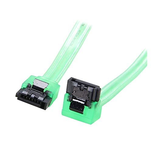 Cable SATA 3.0 10 pulgadas ángulo 180 a 90 grados verde