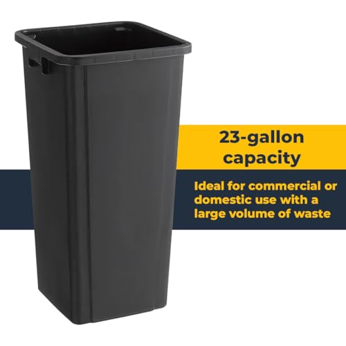 Caneca de basura rectangular 23 galones negra miniatura 3