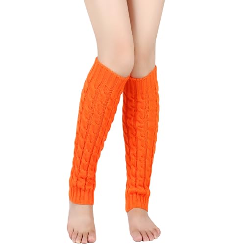 CYian Leg Warmers for Women Winter Long Boot Socks Knit Warm Leg Warmers 80s Accessories for Party Sports